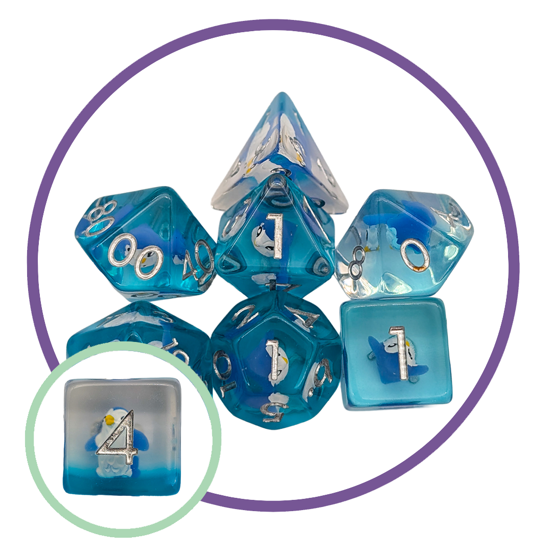 Penguin Inclusion Dice Set