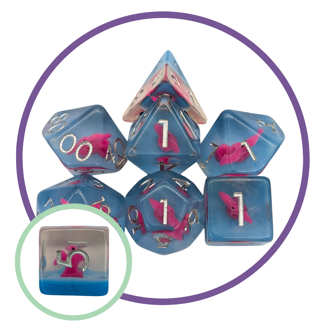 Pterodactyl Inclusion Dice Set