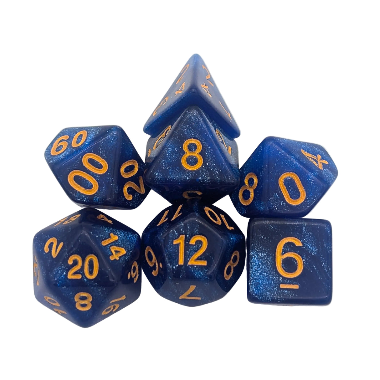 Shimmer Royal Blue Dice Set