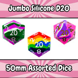 Assorted Silicone Jumbo D20s (1 D20)