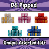 Assorted Pipped D6s (Set of 10 or 36)