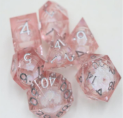 Shimmer Pink Liquid Core Dice Set