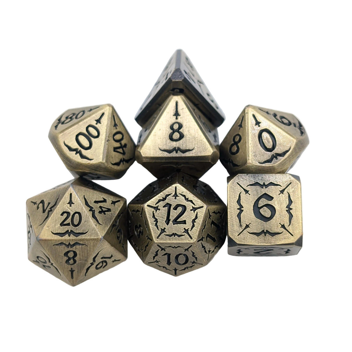Arcana Gold Metal Dice Set