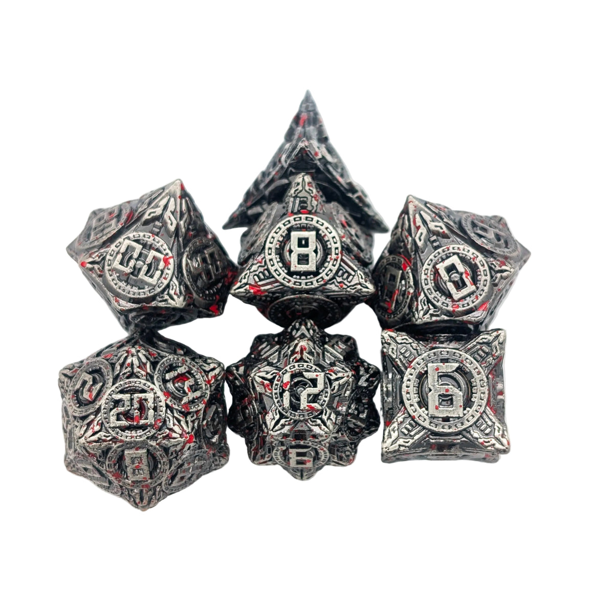 Engine Splatter Metal Dice Set – Mystery Dice Goblin Wholesale