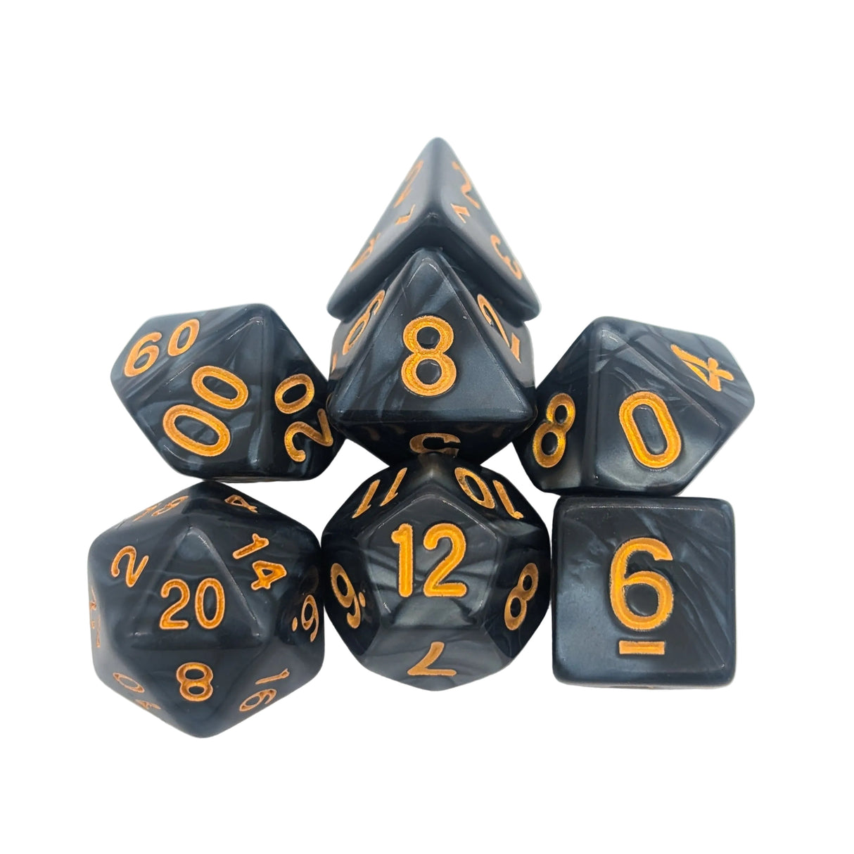 Pearl Black Dice Set