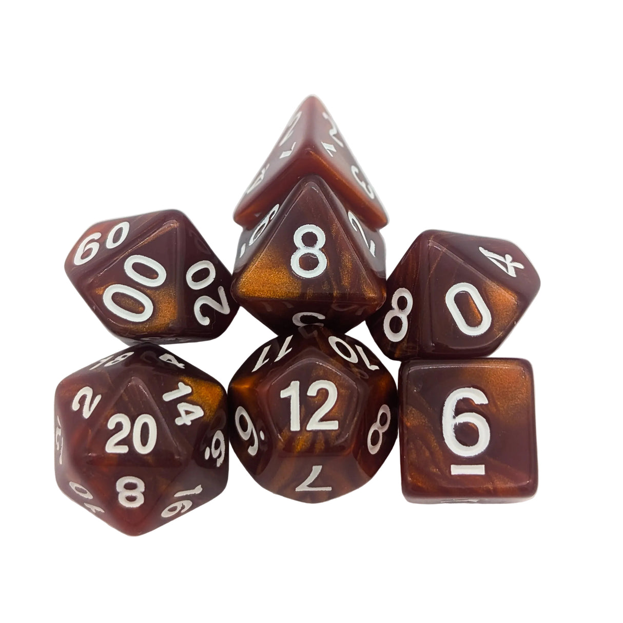 Pearl Brown Dice Set
