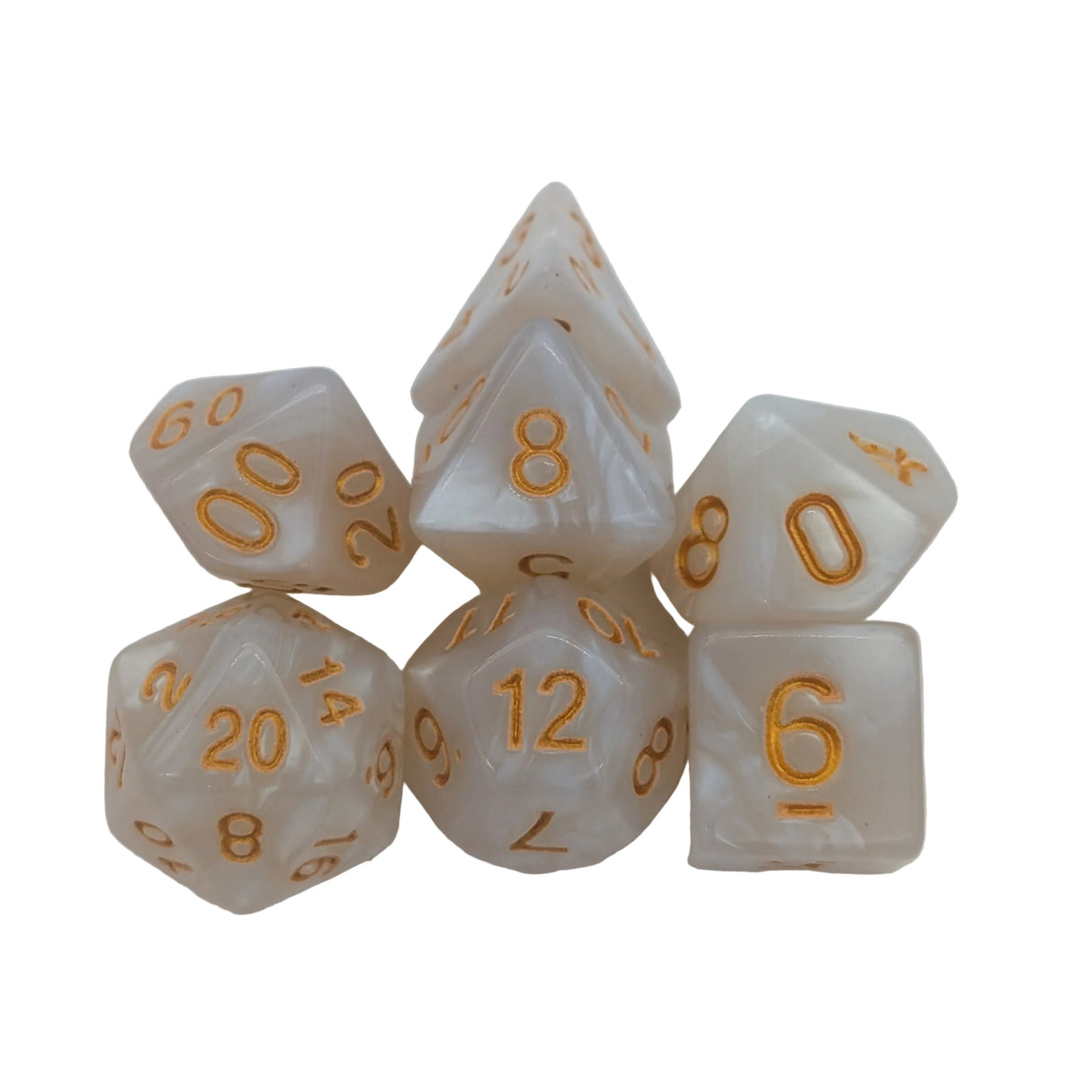 Pearl White Dice Set