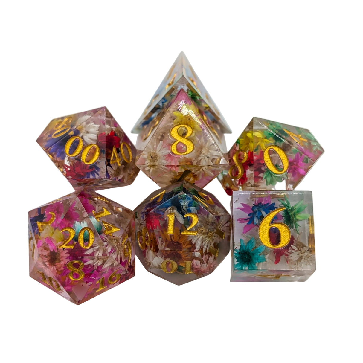 Nature Mixed Flower Sharp Dice Set