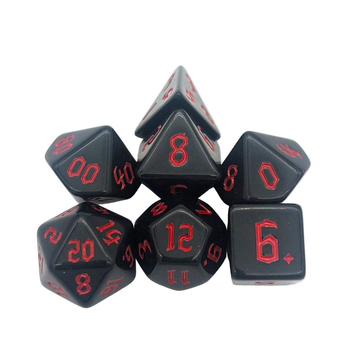 Witch Red Acrylic Dice Set