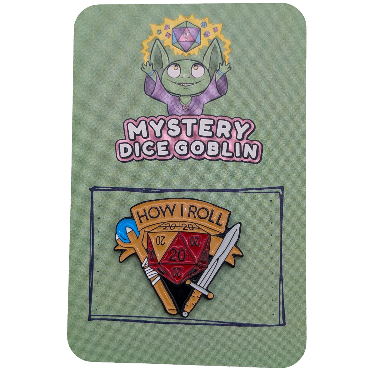 How I Roll RPG Pin – Mystery Dice Goblin Wholesale