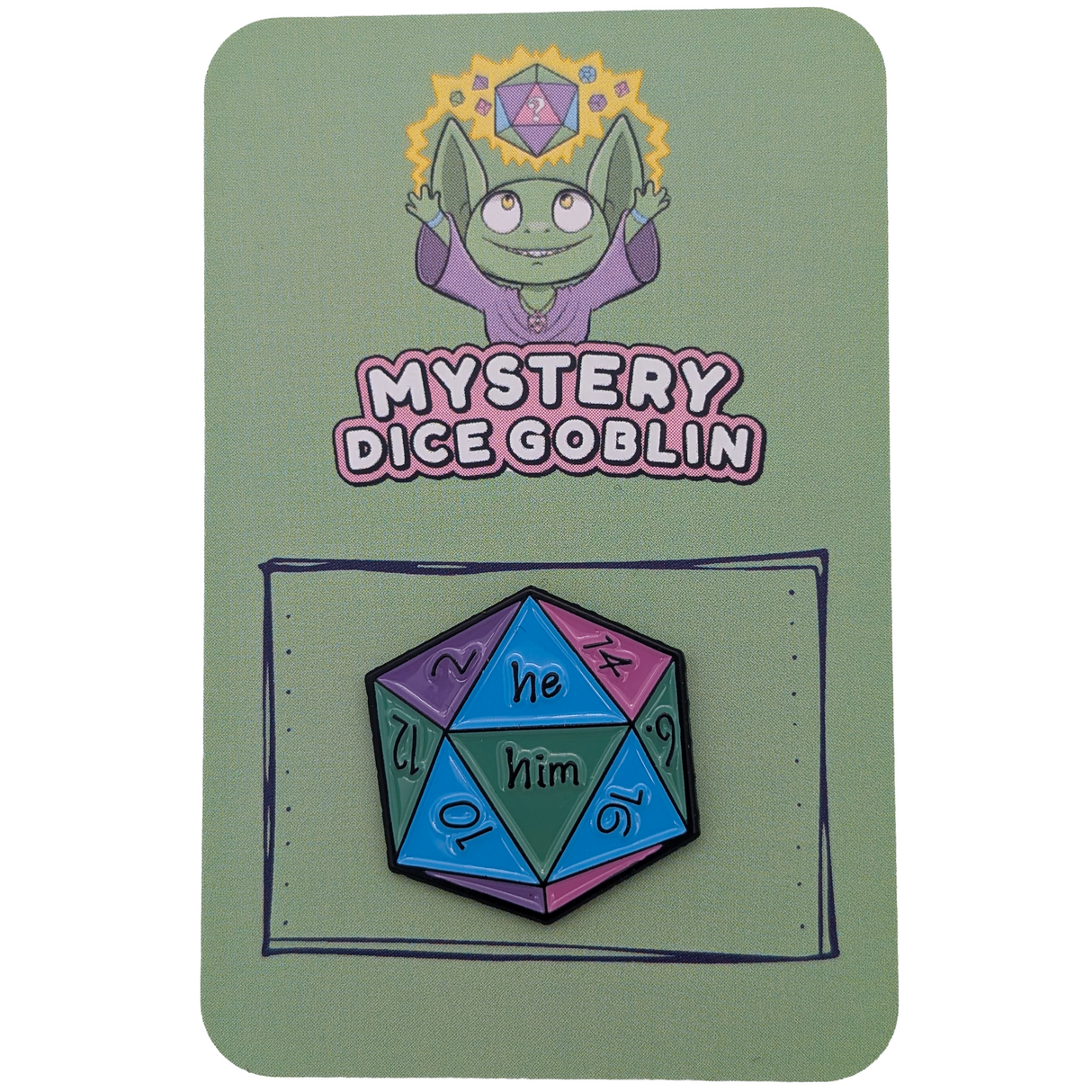 He/Him Pride Pin
