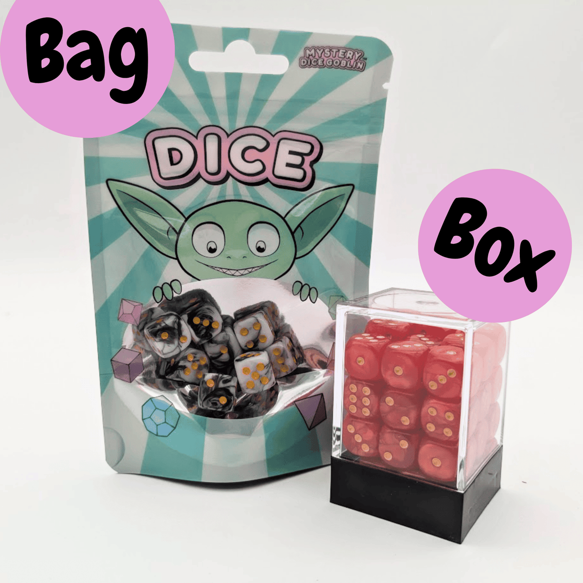 Assorted Pipped D6s (SINGLE SET OF 10 OR 36)